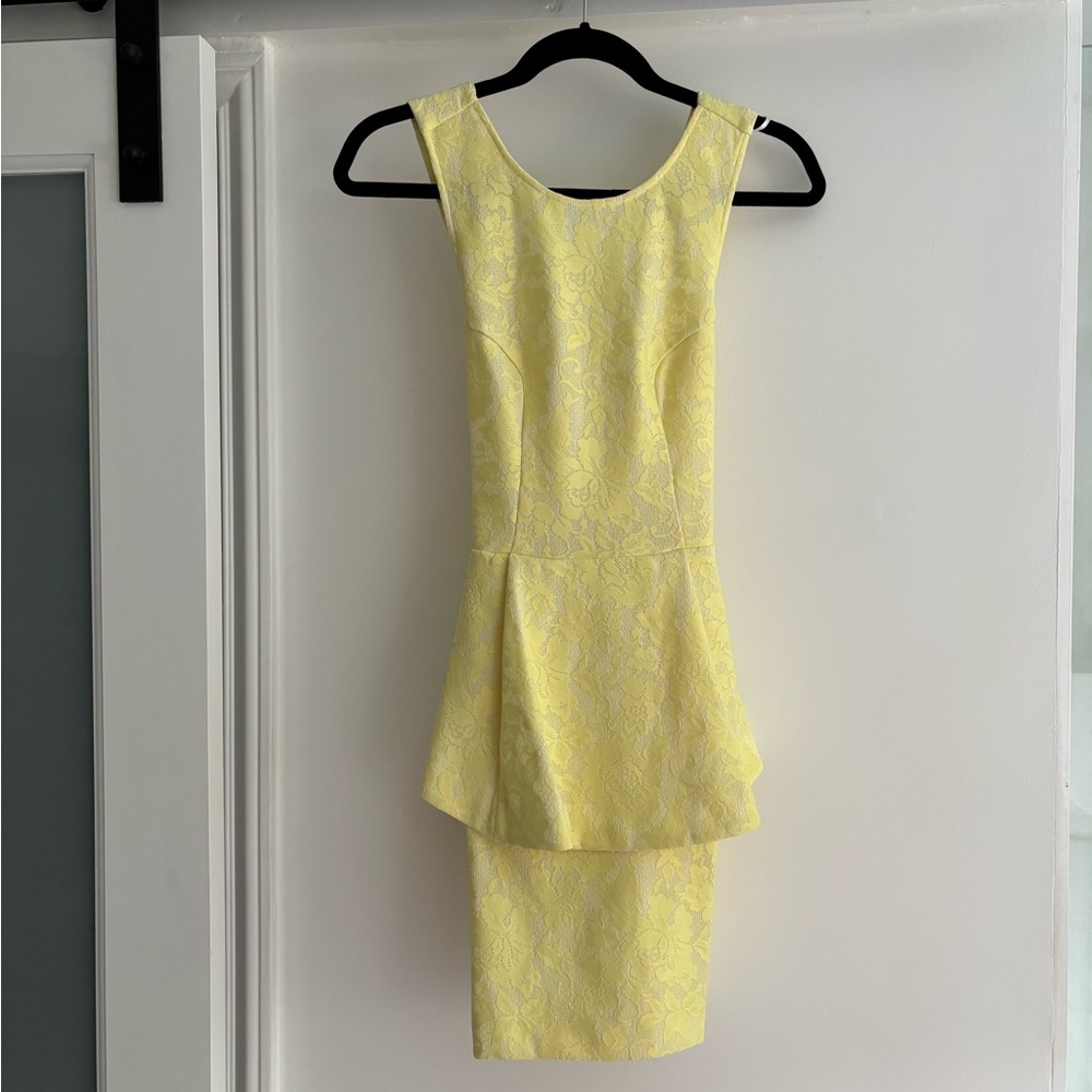 H&M Yellow Floral Mini Dress